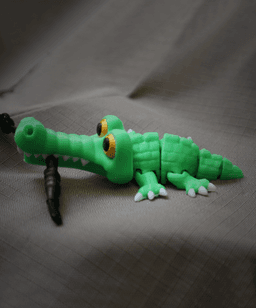 Flexi Crocodile - Clip & Keychain 3d model