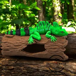 Articulated Basilisk Lizard | Pre-Painted + Optional 6mm Glass Eye Version 3d model