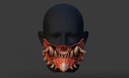 Bone Demon Mempo Mask 3d model
