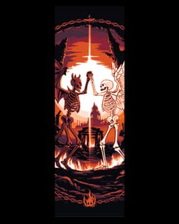 Balance in the world can take many different forms - The fight for good and evil set of bookmarks 3d model