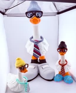 Dad hats with Glasses & Ties Goose Gear for Porch Goose 3d model