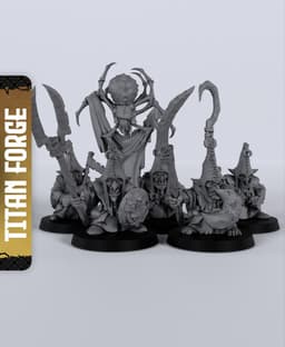 Dusk Goblin Spearmen - With Free Dragon - 5e DnD Inspired for RPG and Wargamers 3d model
