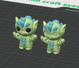 Pisces Flexi Imp - Zodiac Imp Collection Part 3 - Keychain & Straw Buddy, No Supports 3D Print STL/3 3d model