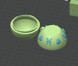 Pisces Flexi Imp - Zodiac Imp Collection Part 3 - Keychain & Straw Buddy, No Supports 3D Print STL/3 3d model