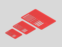 Bullet Journal Stencil Sheet Set Various Sizes and Designs 3d model