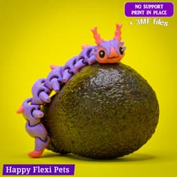 Japanese Emperor caterpillar (#104) the flexi toy 3d model