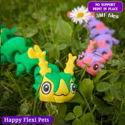 Japanese Emperor caterpillar (#104) the flexi toy 3d model