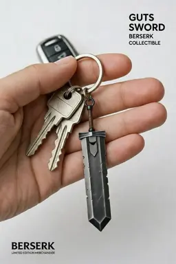 Berserk Guts Sword Keychain 3d model