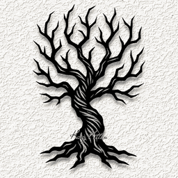 twisted tree wall art home decor 3d model