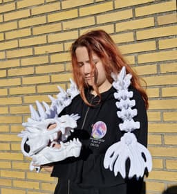 Skull Drake Hand Puppet (Personal Use) 3d model