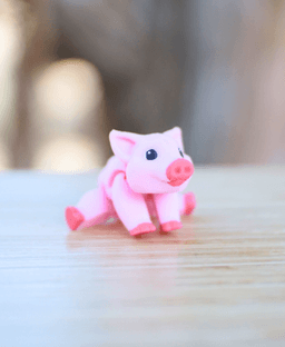 Peppy Pig - Articulated fidget Pig - Ludo animal 3d model