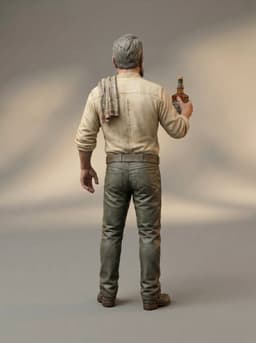 OLD WEST NPC - BARTENDER - TOWNFOLKS COLLECTION (50MM STL) 3d model