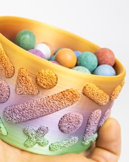 Fuzzy Checkers Planter / Container (100mm) 3d model