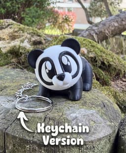 Bambu the Panda – Flexi Fidget Panda – 3DPAW 3d model