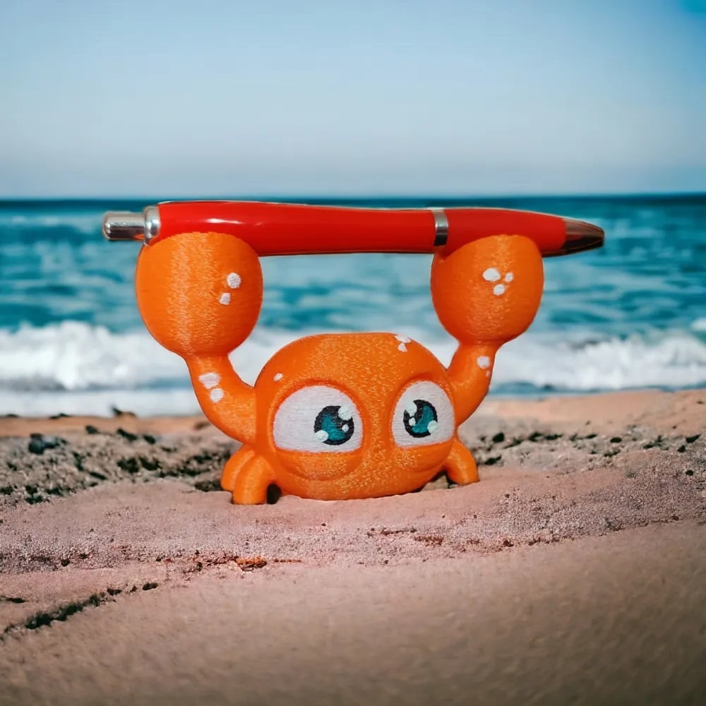 Cute Crab Pen Holder 3d model