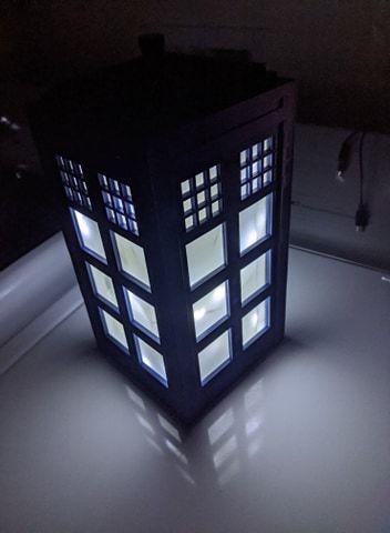 TARDIS lamp jewelry gift box necklace holder 3d model