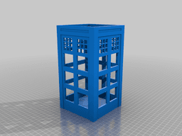 TARDIS lamp jewelry gift box necklace holder 3d model