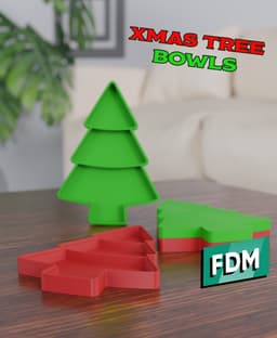 Christmas - Tree Bowls 3d model