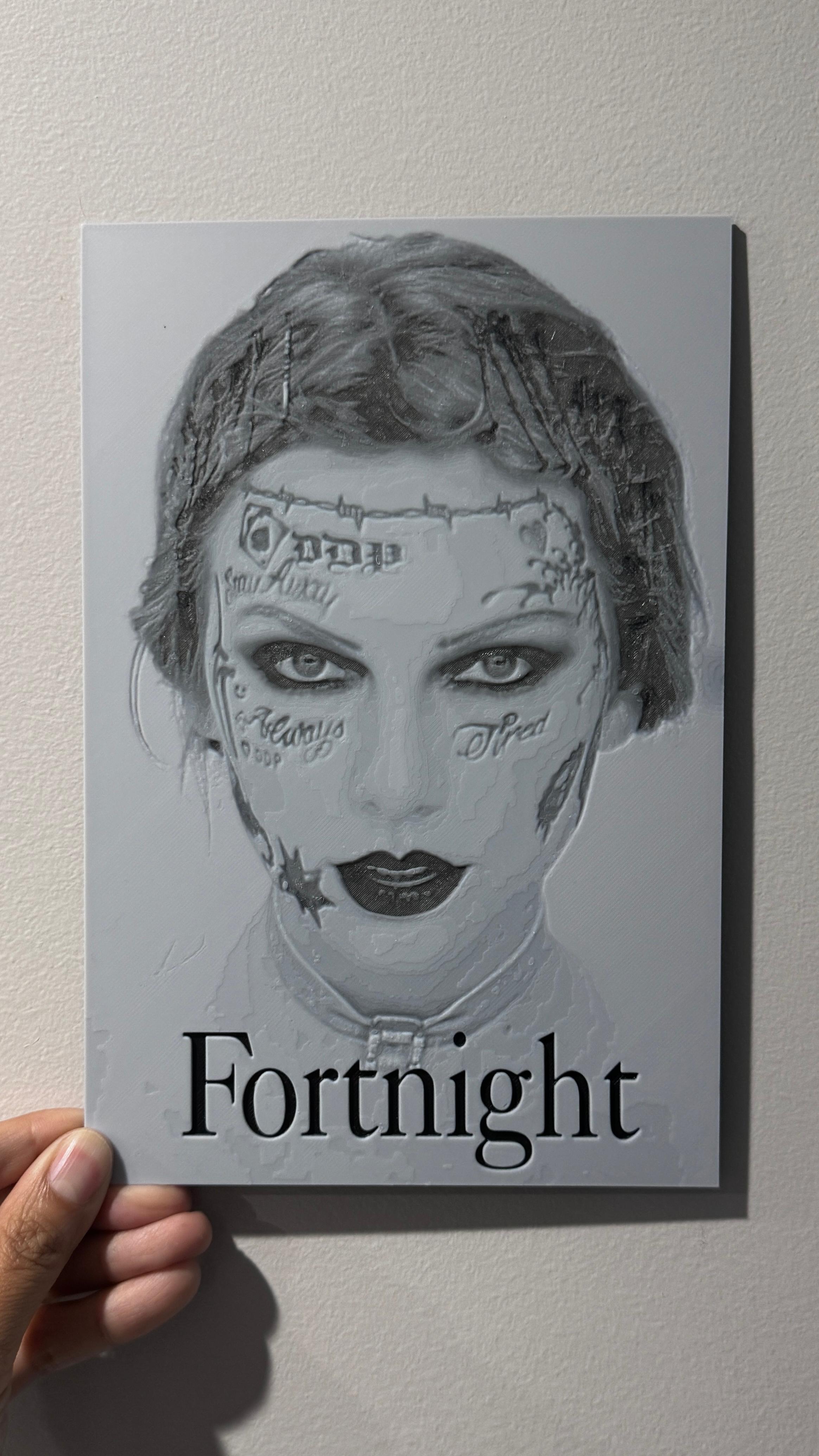 Taylor Swift Fortnight (TTPD) - HueForge Print 3d model