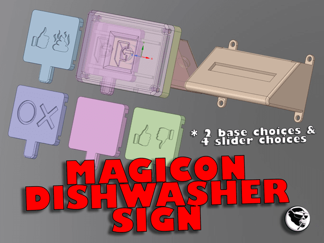 MagIcon Dishwasher Sign 3d model