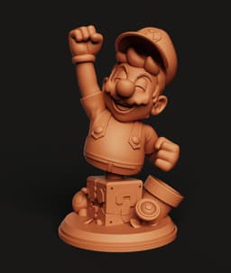 Super Mario Bust STL | Video Game Icon 3D Print | Gamer Gift 3d model