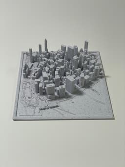 DOWNTOWN MANHATTAN TOPOGRAPHICAL MAP 3d model