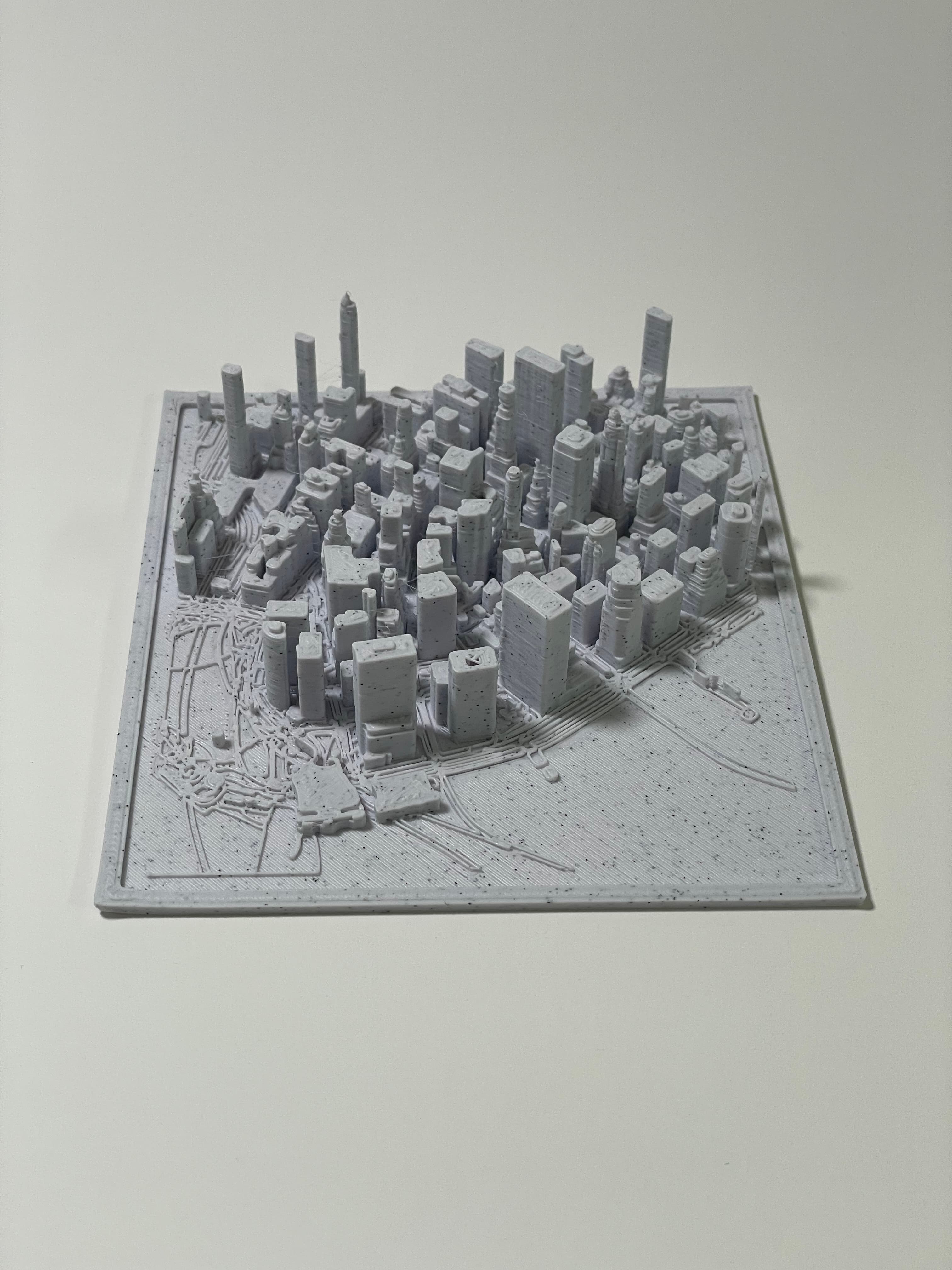 DOWNTOWN MANHATTAN TOPOGRAPHICAL MAP 3d model