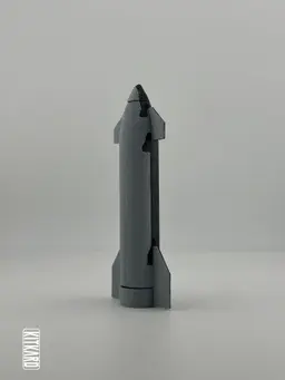 Starship rocket Kit card 3d model
