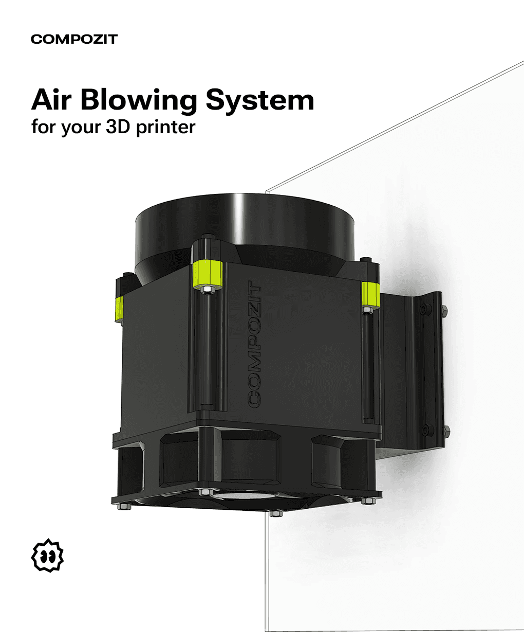 Air blowing system for 3D printer  3d model