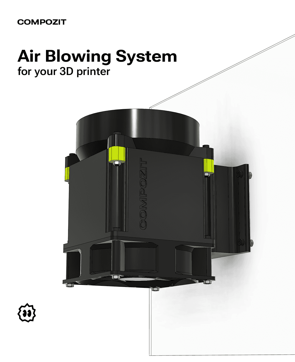 Air blowing system for 3D printer 3d model