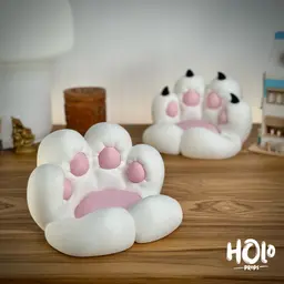 Kawaii Cat Paw Tray 3d model