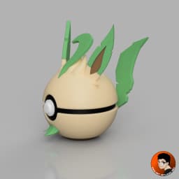 Pokemon 0470 - Leafeon Pokeball 3d model