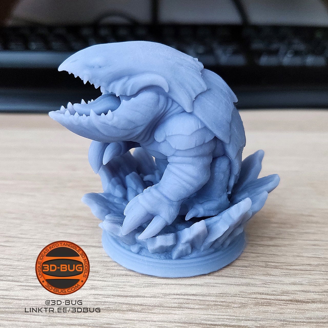 Stylized Land Shark Creature Miniature 3d model
