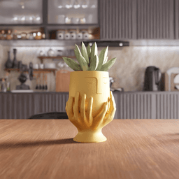 Face Silhouette Emotion Planter / Vase Statue 3d model