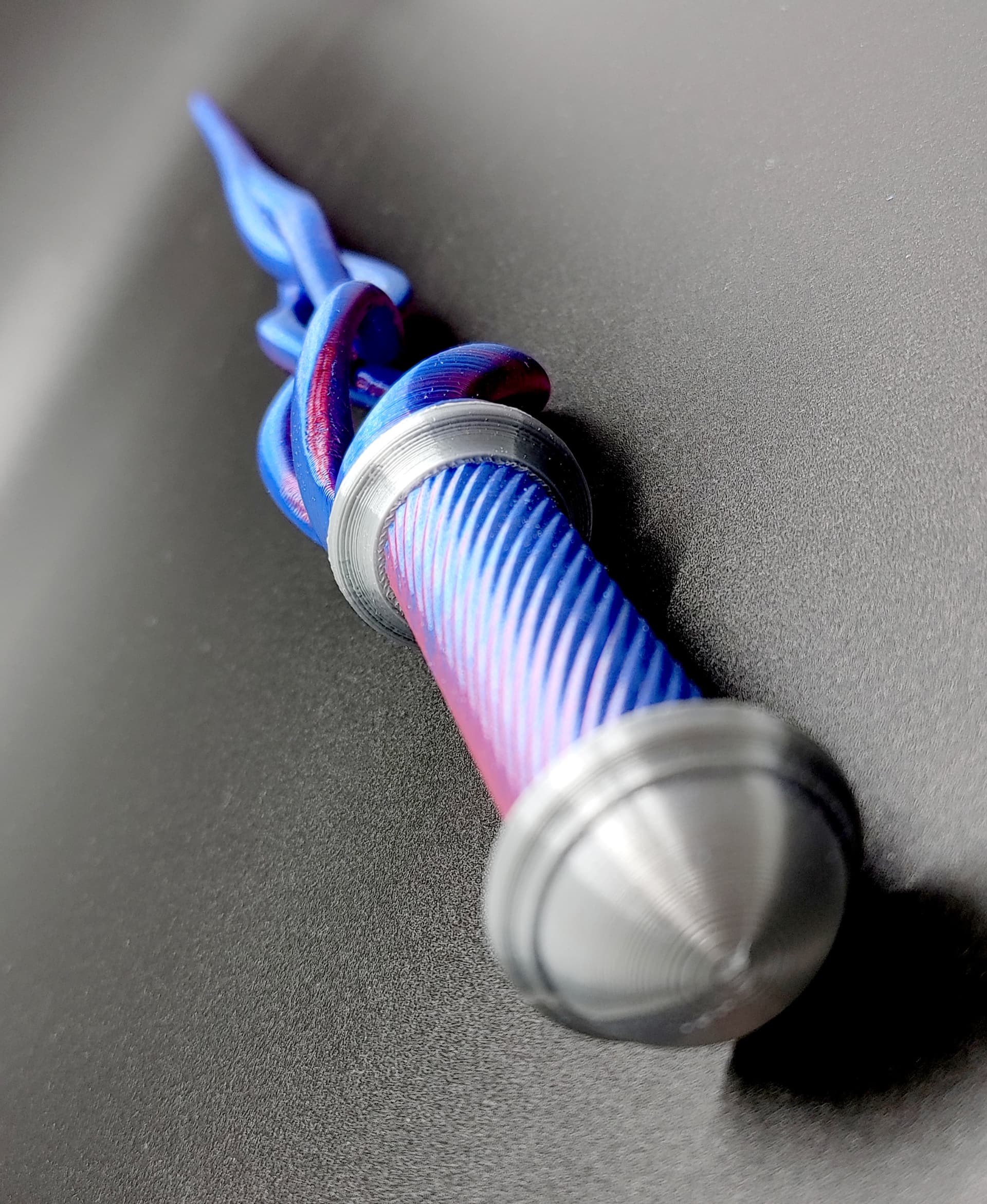 My Wand by Bugman_140 in Eryone dual color silk blue and red PLA and PolyMaker Chrome Silk PLA