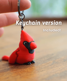 Clever Cardinal - Articulated Fidget Cardinal - Ludo animal 3d model