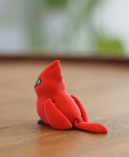 Clever Cardinal - Articulated Fidget Cardinal - Ludo animal 3d model