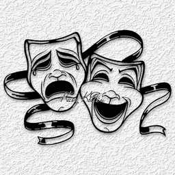 theater masks comedy and tragedy wall art mardi gras home decor 3d model