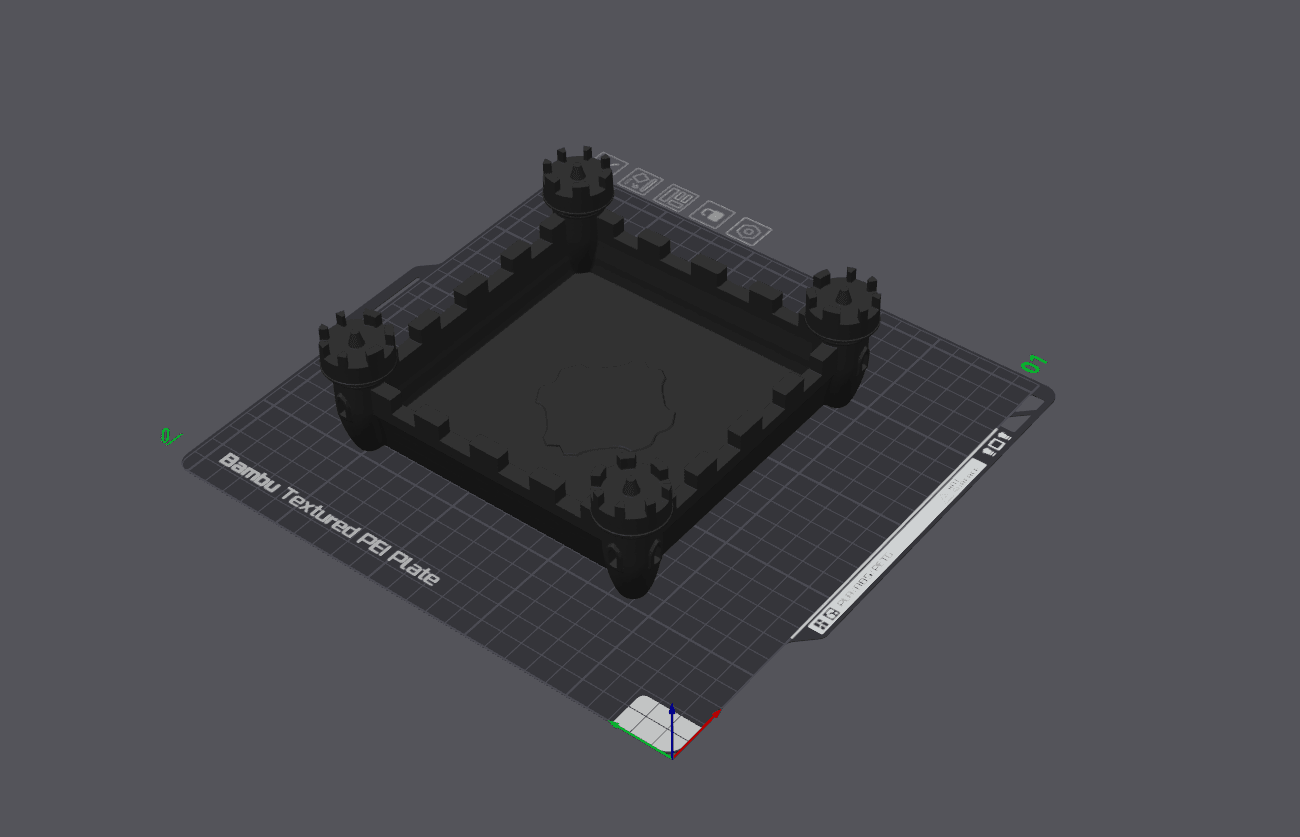 Castle Walls Dice Tray 3d model