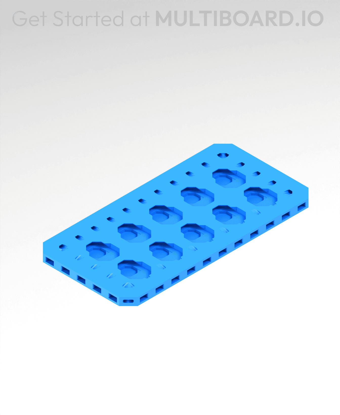 6x3 MU - Point Hole MU - MultiBoard Plate 3d model