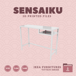Miniature Replica 05. VITTSJO Laptop Table for Miniature Dollhouse - IKEA - 3D Print Instant Downloa 3d model