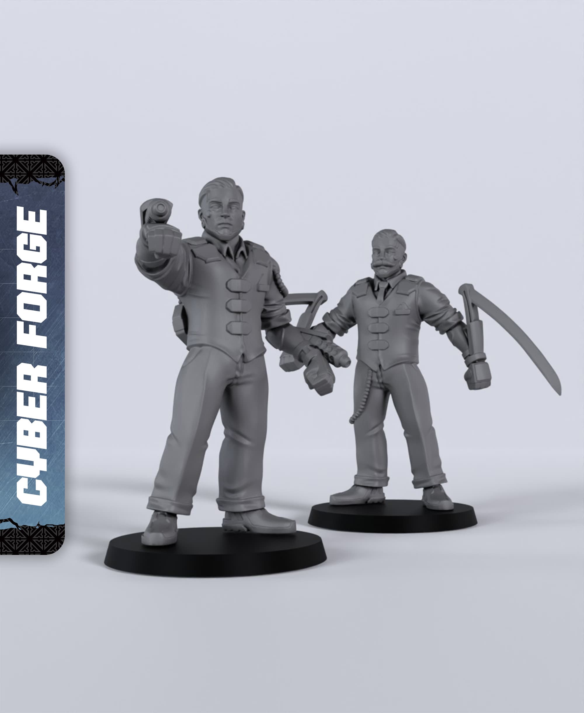Giordano Twins - With Free Cyberpunk - Sci-Fi Gift Ideas for RPG and Wargamers 3d model