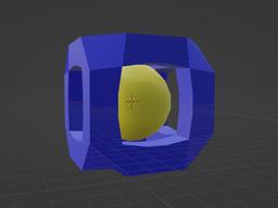 a ball inside a cube.stl