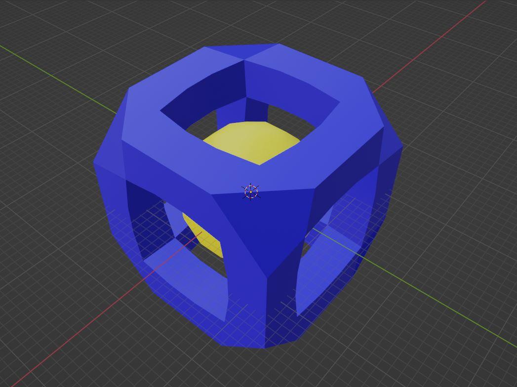 a ball inside a cube.stl 3d model