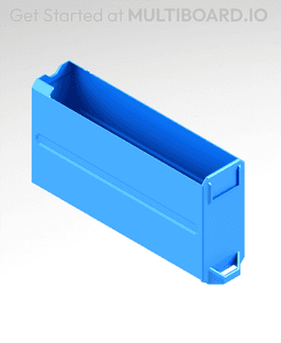1x2x3.5 LU - Labelled - MultiBin Simple Drawer 3d model