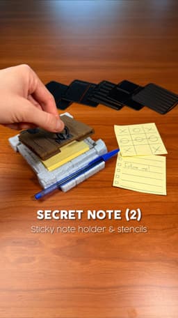 SECRET NOTE (2) | STICKY NOTES HOLDER & STENCILS 3d model