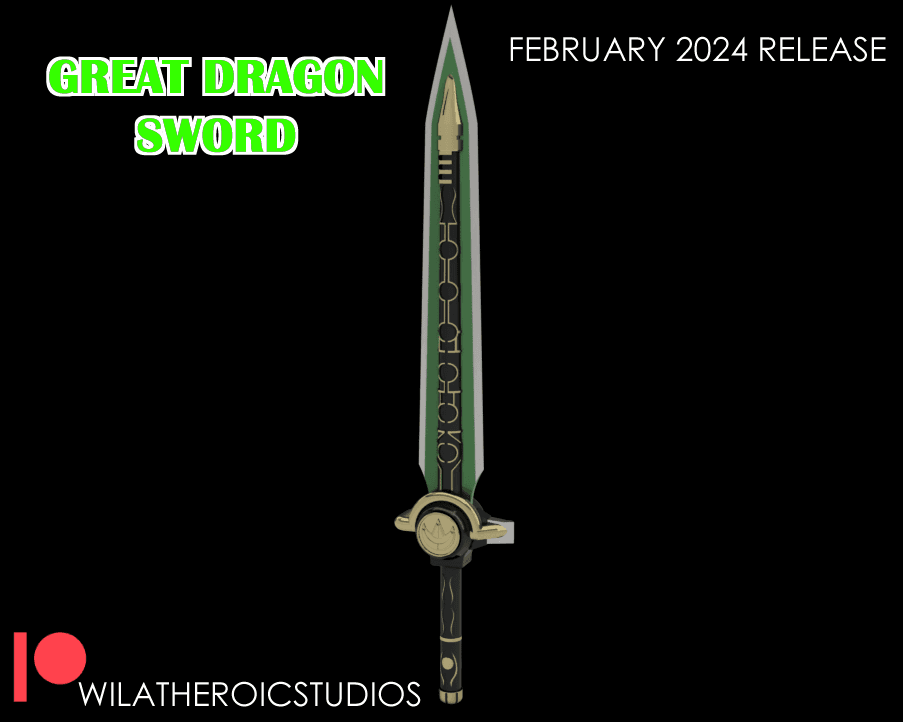 Great Dragon Sword  3d model