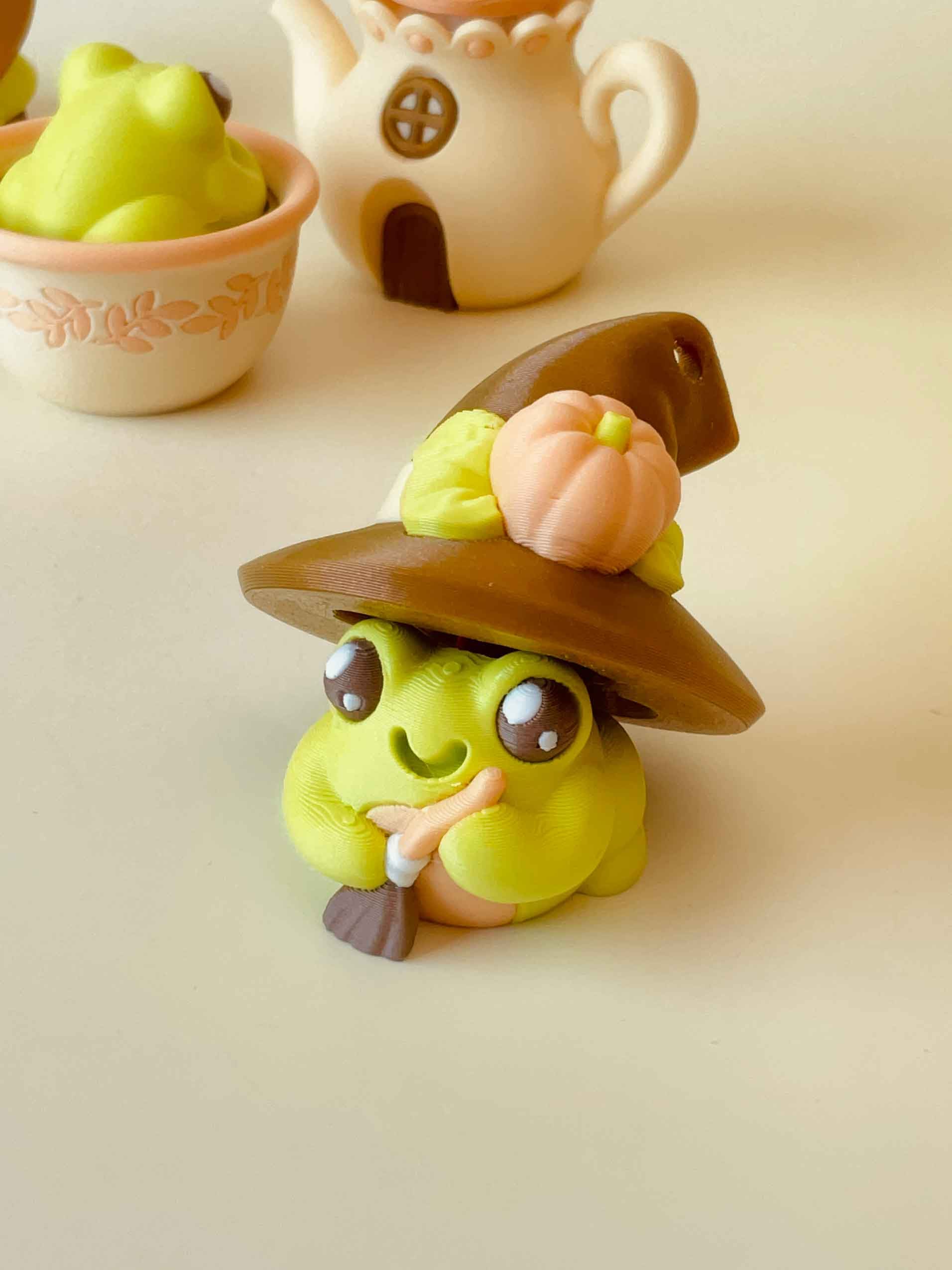 Witch Frog Clicker Keychain Fidget Toy 3d model