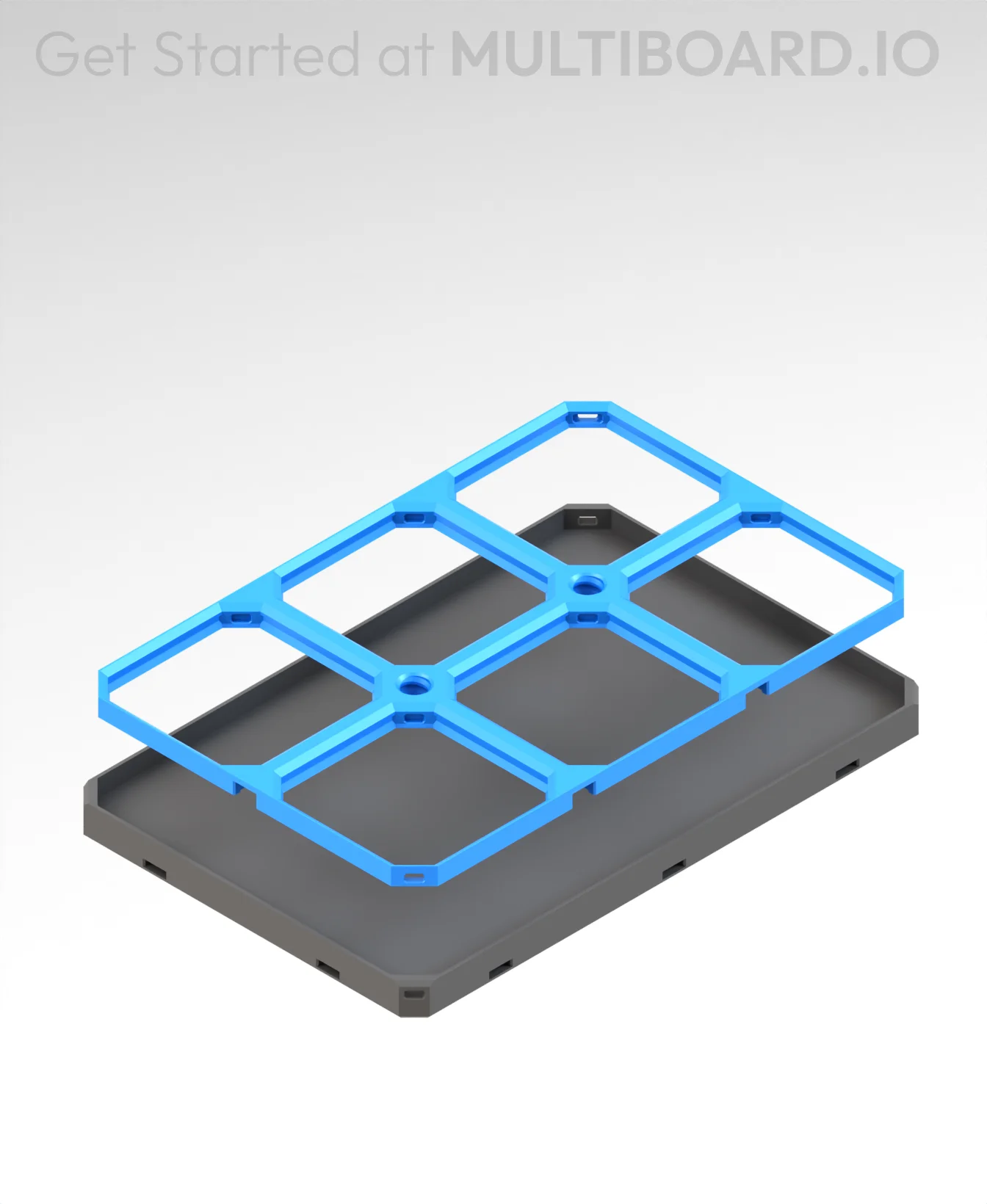 3x2 LU - Drop-In Multibin Panel 3d model