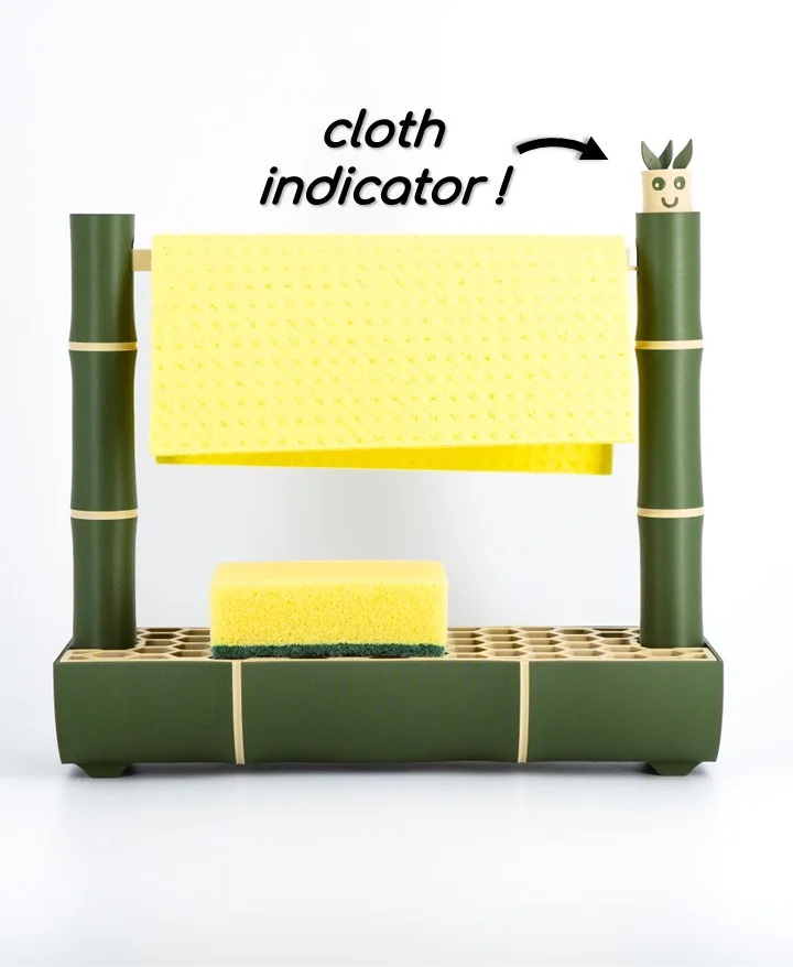 Kitchen Sink Organizer with Dishcloth Indicator Buddy | Sponge Holder 3d model